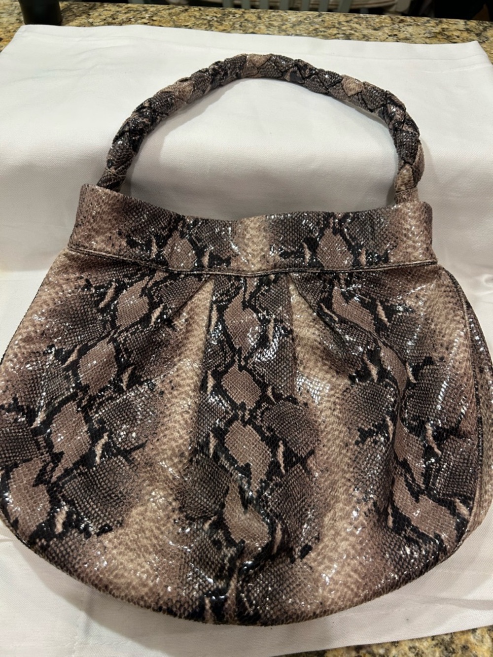 Snake-Print Hobo Bag by Gianni Bini
